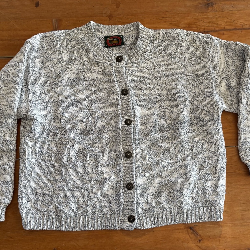 Vintage Alps Women’s Cotton Cardigan Sweater
